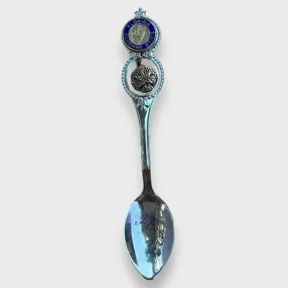 None Other - *5 for $15* Florida Sunshine State Sand Dollar Souvenir Spoon